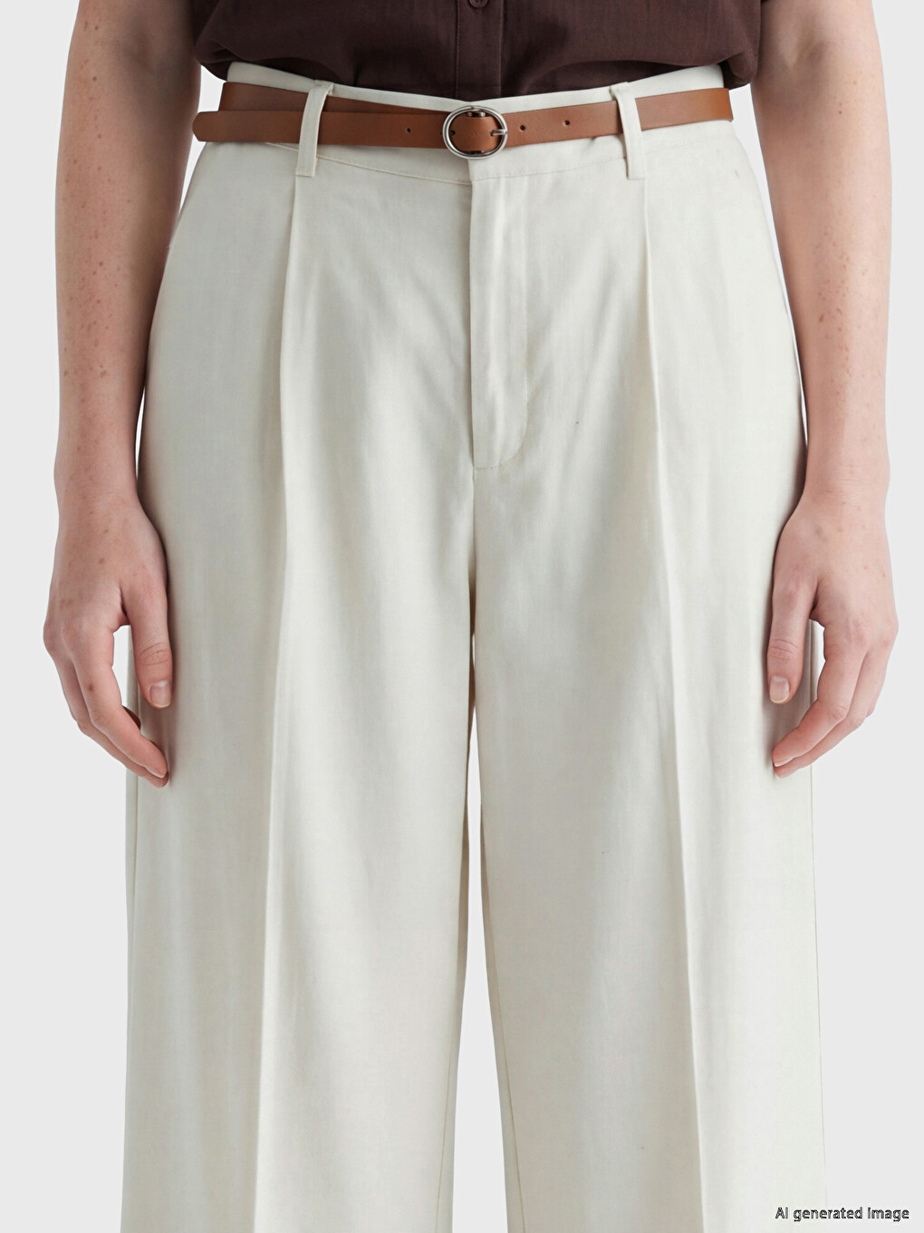 Woman Beige Trousers-2
