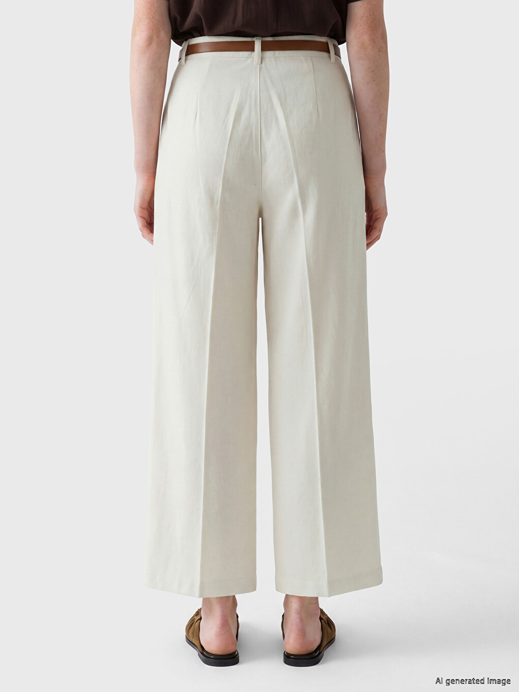 Woman Beige Trousers-3