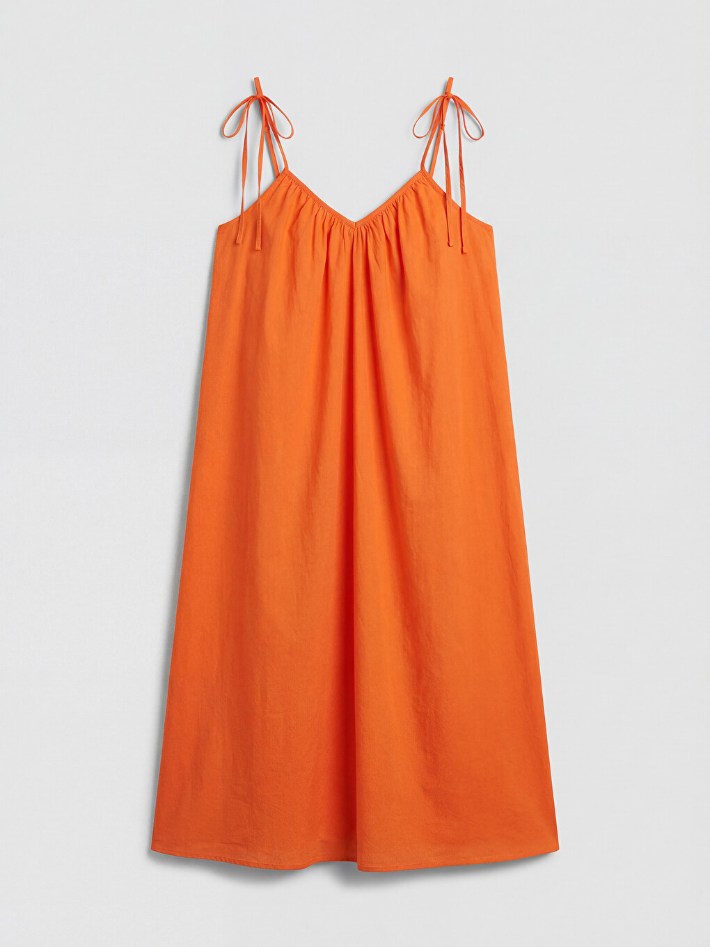 V Neck Strappy A Form Dress-4