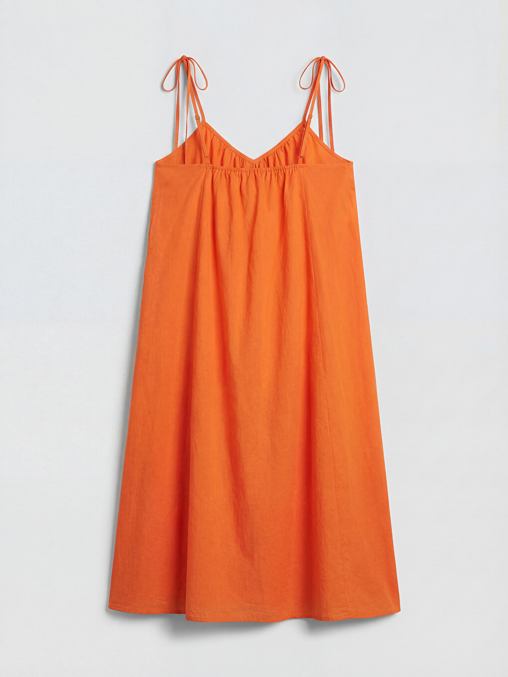 V Neck Strappy A Form Dress-5