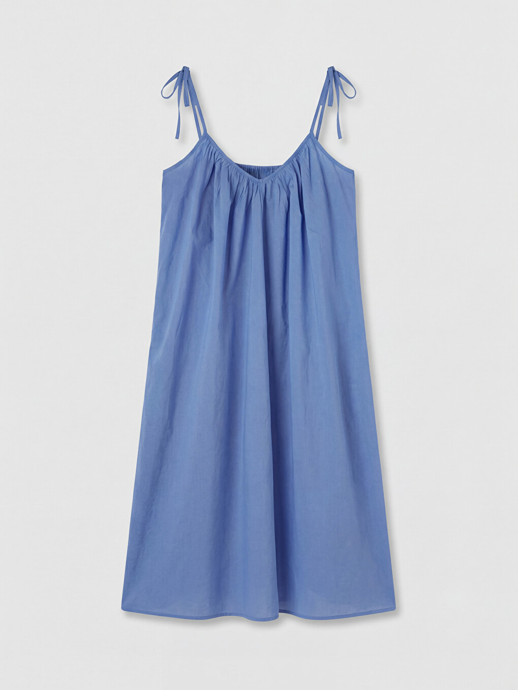 V Neck Strappy A Form Dress-3