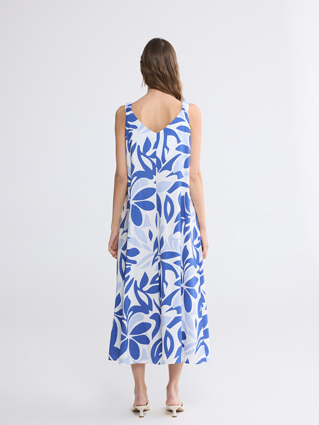 Woman Blue Dress-3