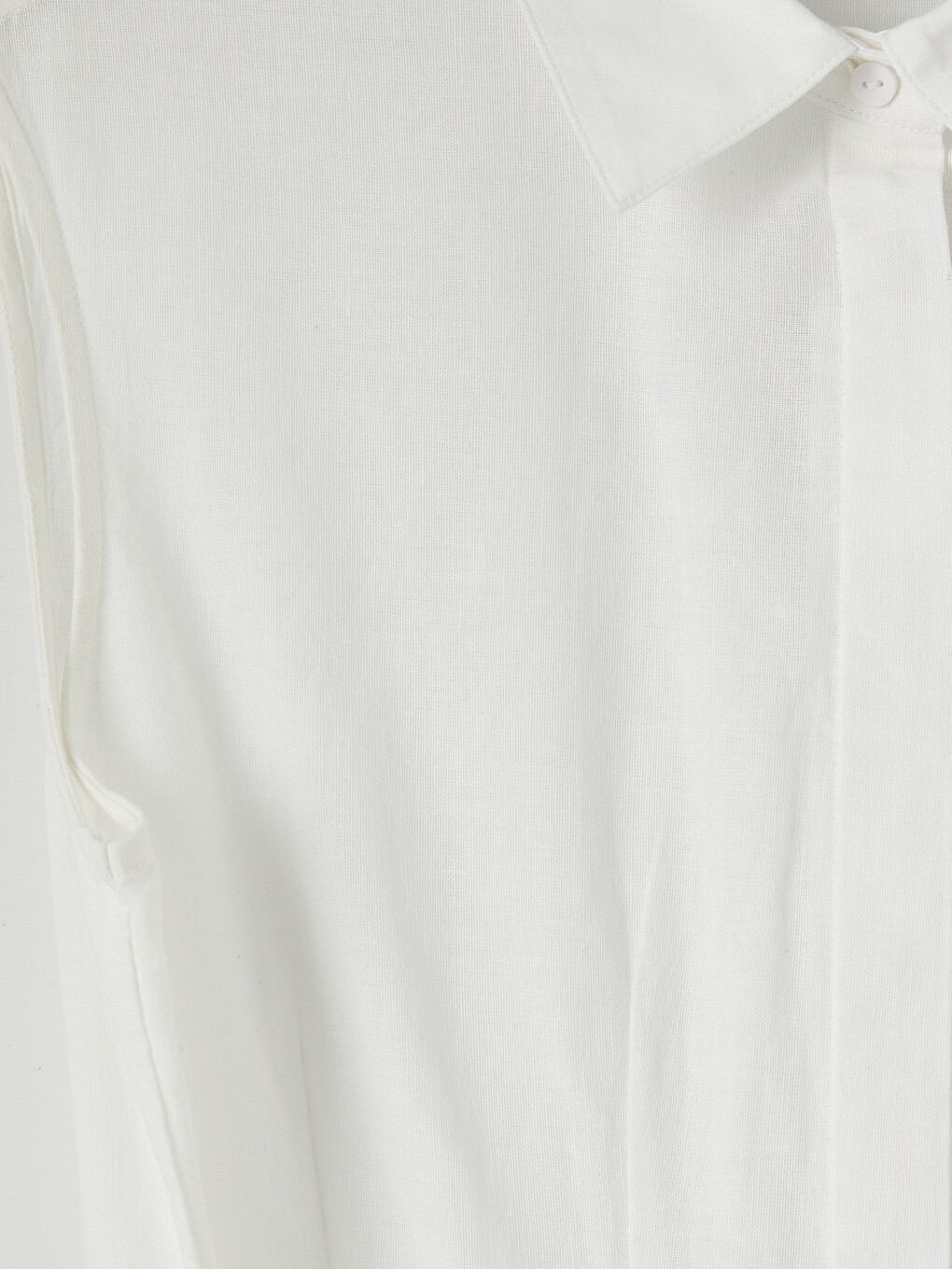 Robe chemise en mélange de lin à détails broderie anglaise-6