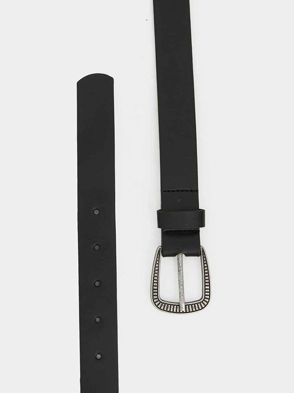 Siyah Deri Görünümlü Kadın Kemer-3