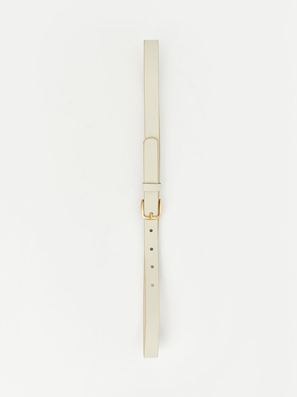 Ekru Kadın Deri Görünümü Kemer 2'li -2