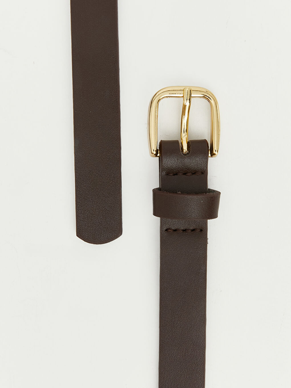 Ekru Kadın Deri Görünümü Kemer 2'li -3