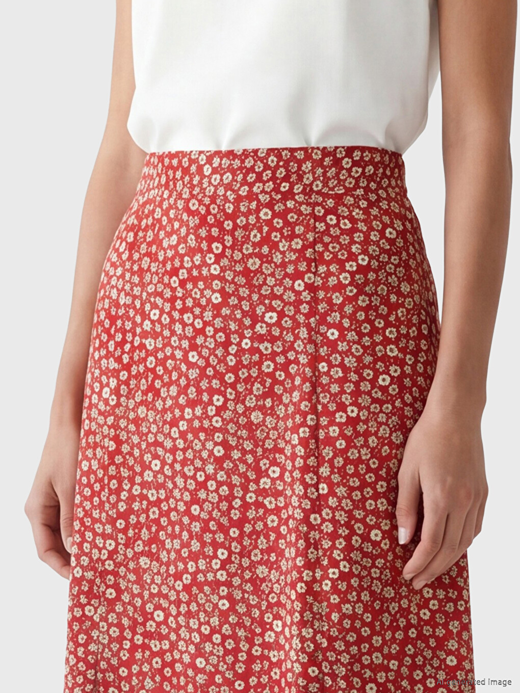 Jupe  Rouge Femme-2
