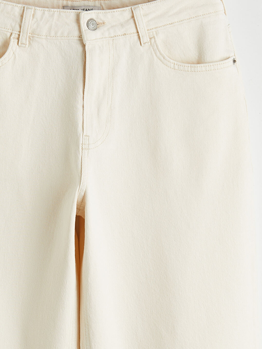 Bej Wideleg Kadın Jean Pantolon	-6