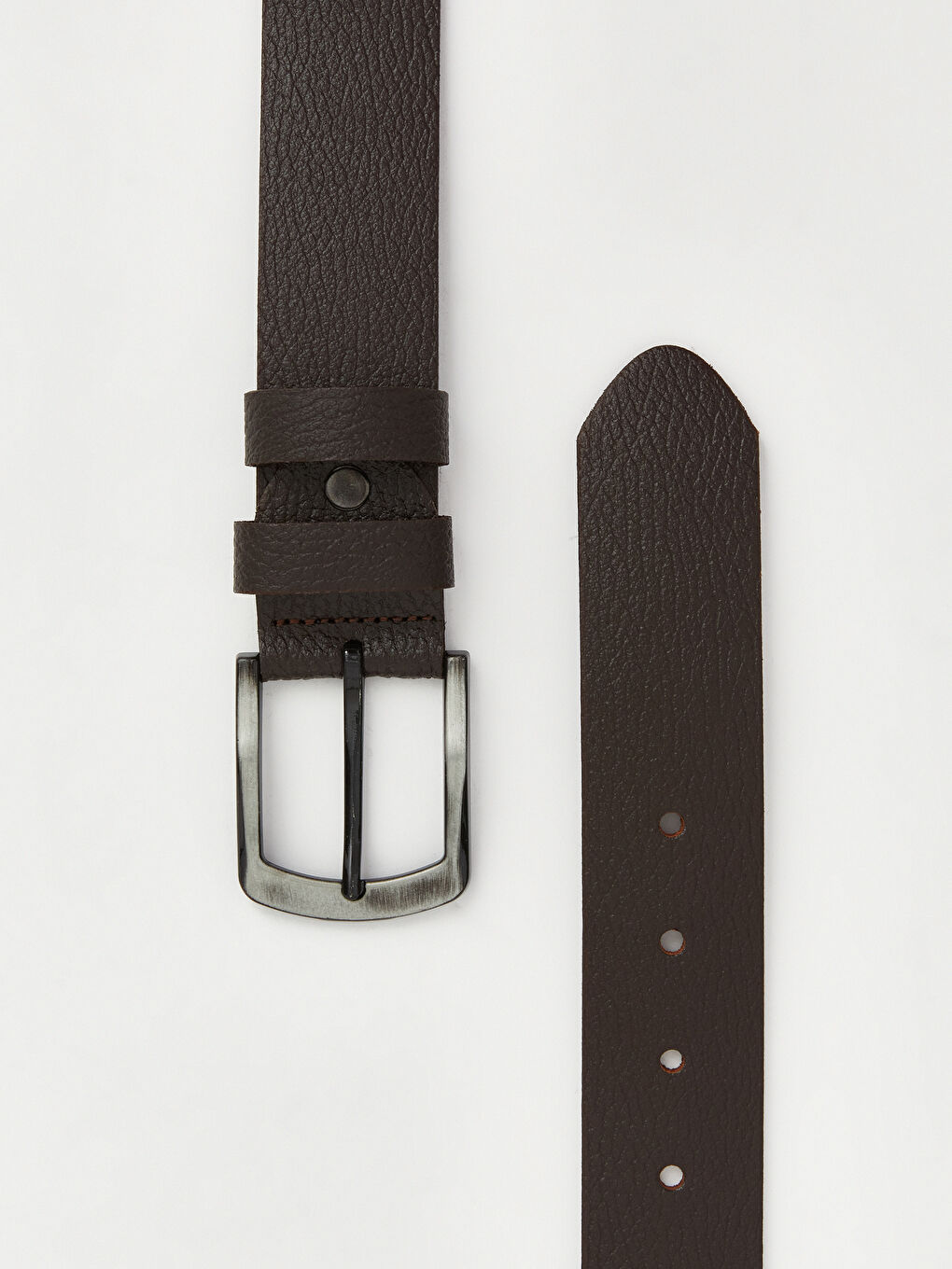 Kahverengi Hakiki Deri Erkek Kemer -3