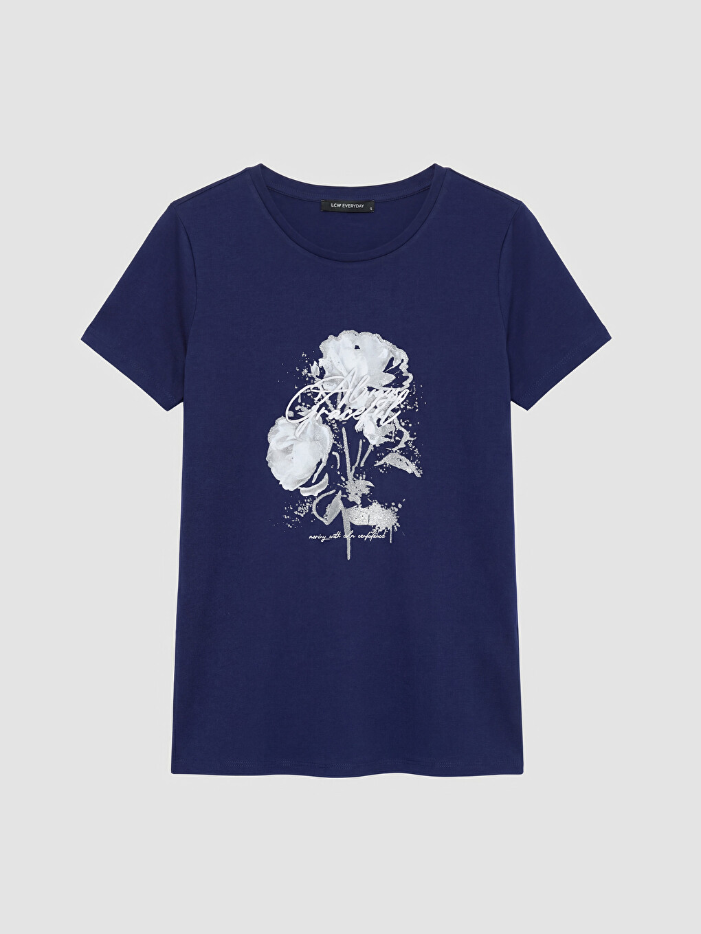 Crew Neck Printed Women's T-Shirt-3