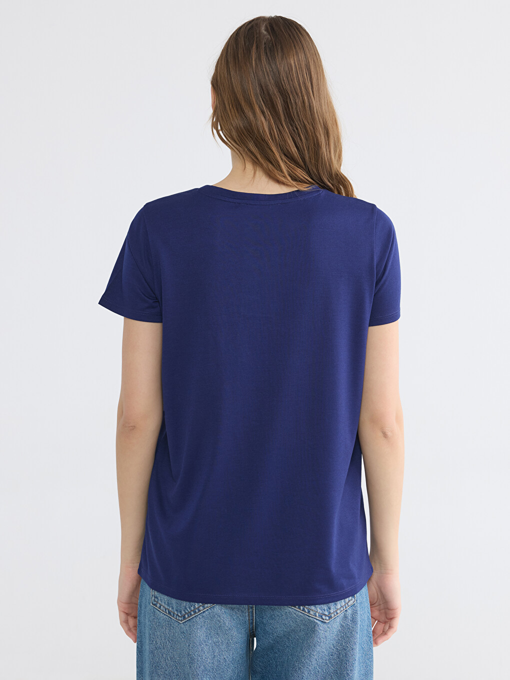 Crew Neck Printed Women's T-Shirt-2