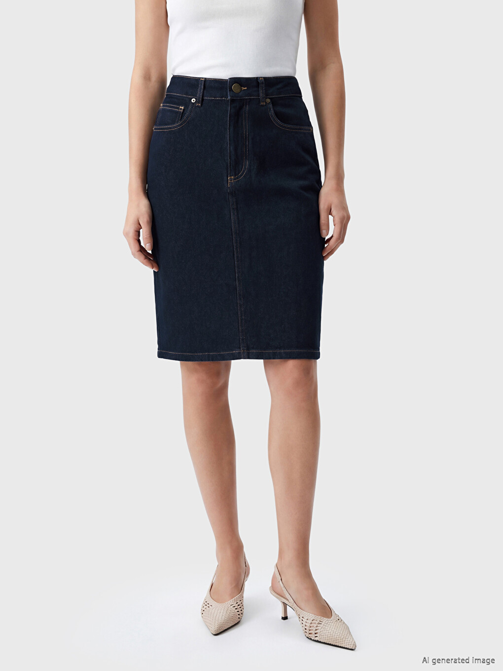 Lacivert Regular Fit Mini Jean Etek-1