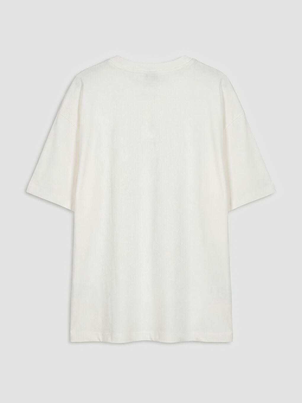 Ekru Bisiklet Yaka Baskılı Kız Çocuk Tişört-1