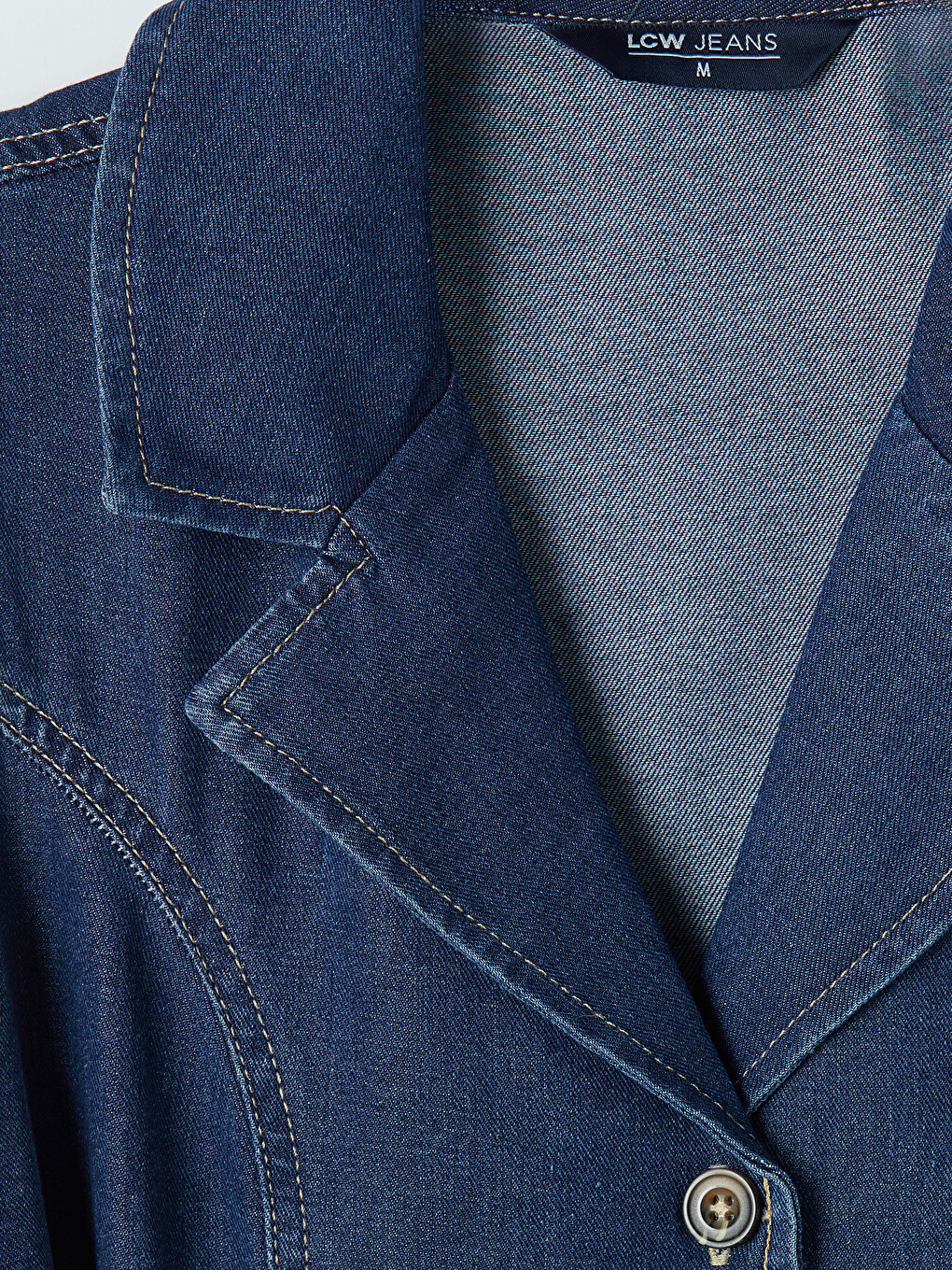 Rochie din Denim în Linie A cu Curea-6