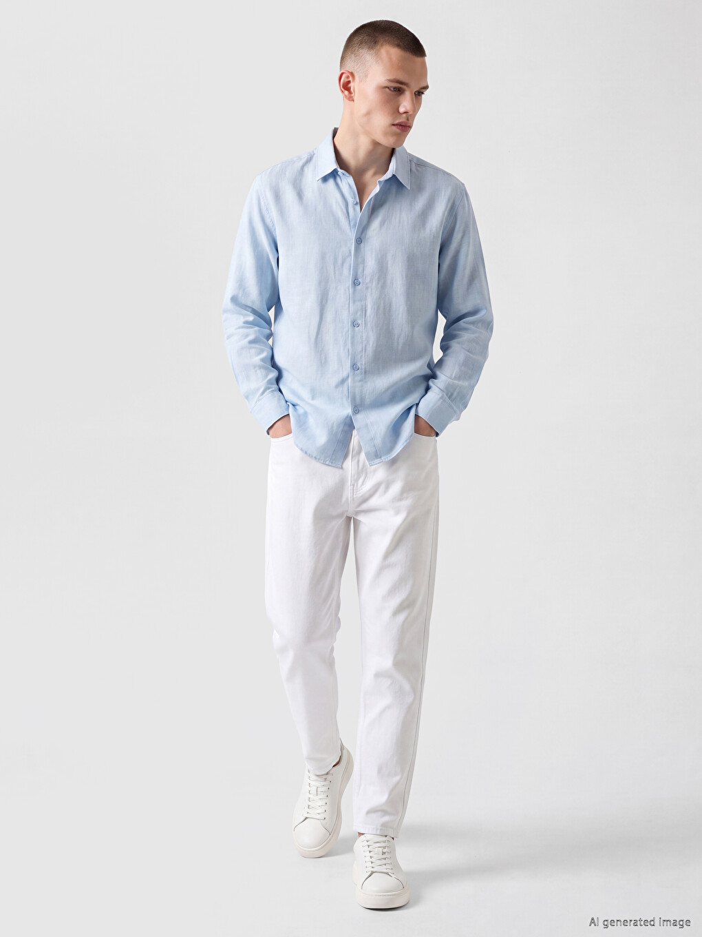Regular Fit Dobby Men's Shirt-1