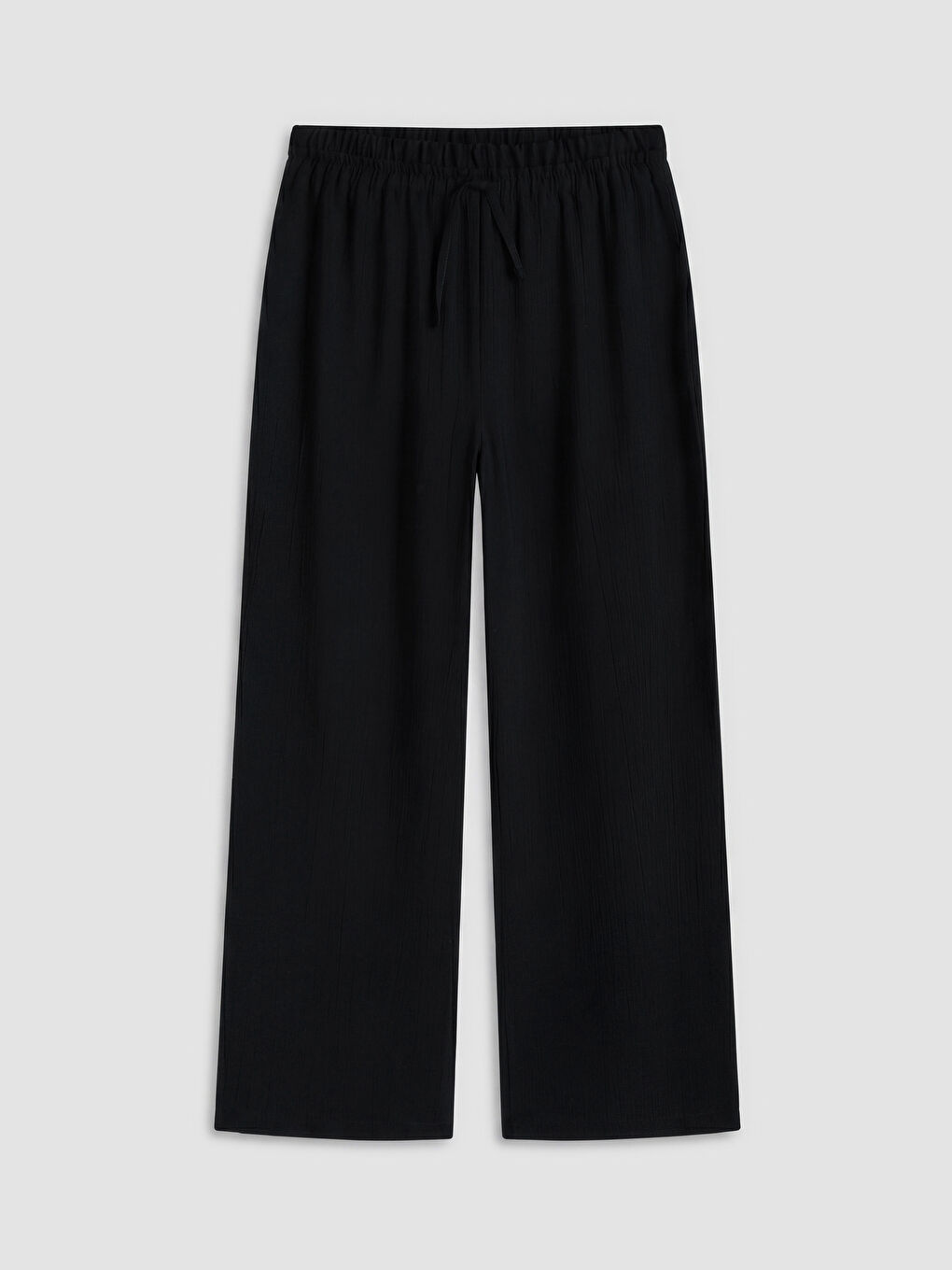 Siyah Loose Fit Kız Çocuk Pantolon