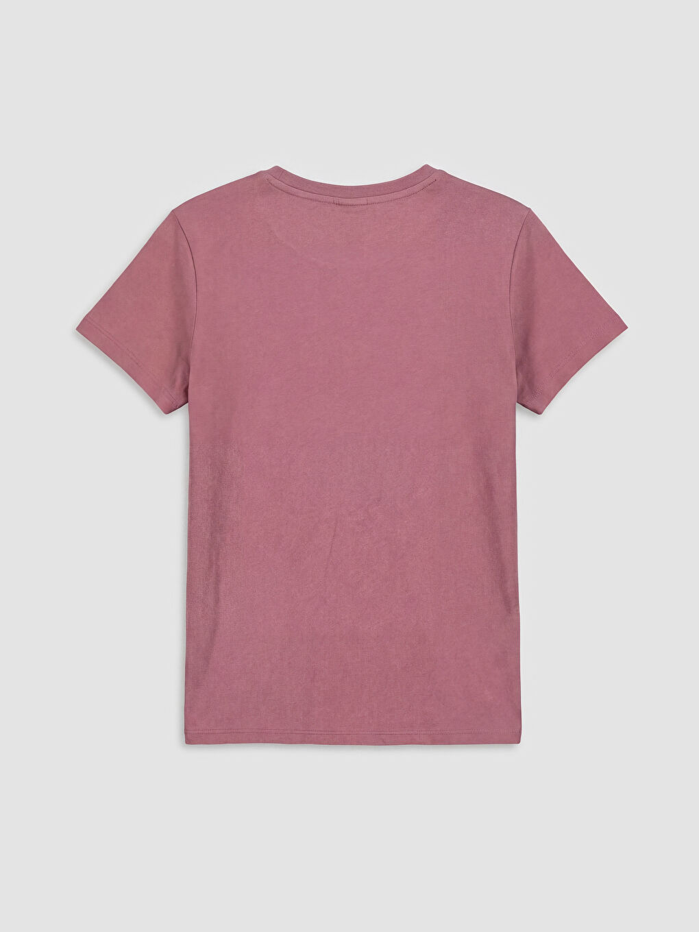 Pembe Bisiklet Yaka Boncuklu Kız Çocuk Tişört-1