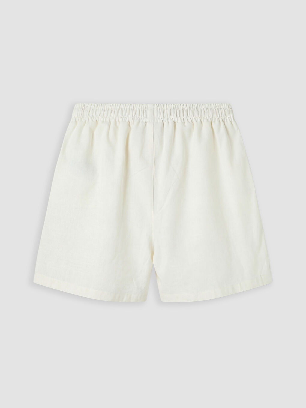 Ekru Kız Çocuk Nakışlı Şort-1