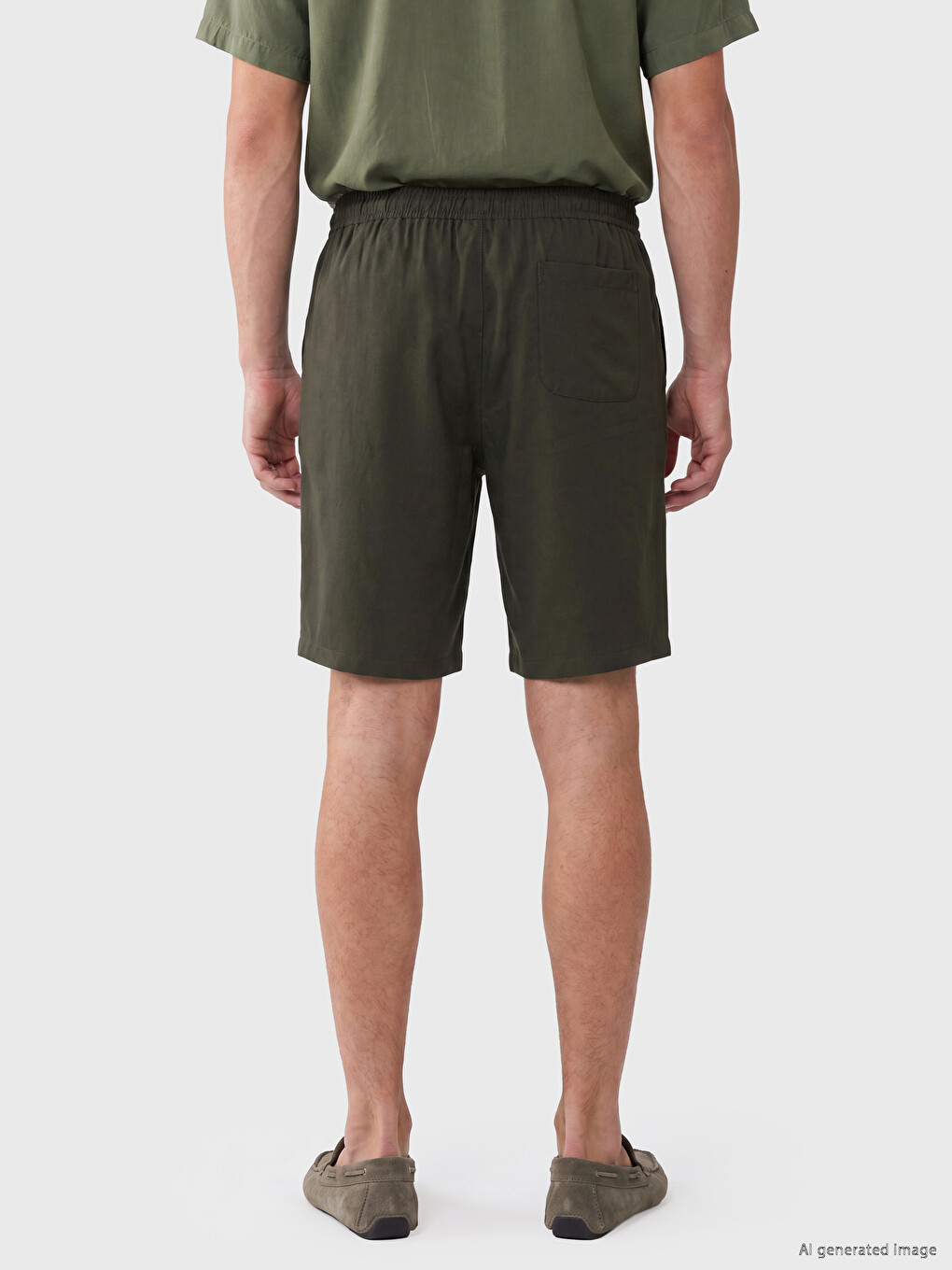 Regular Fit Gabardine Men's Shorts-3