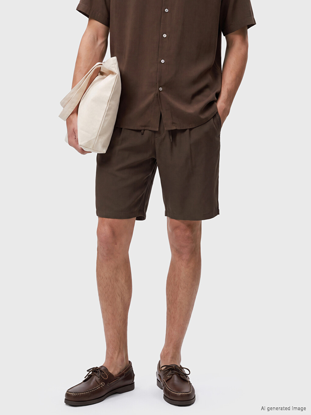 Regular Fit Gabardine Men's Shorts