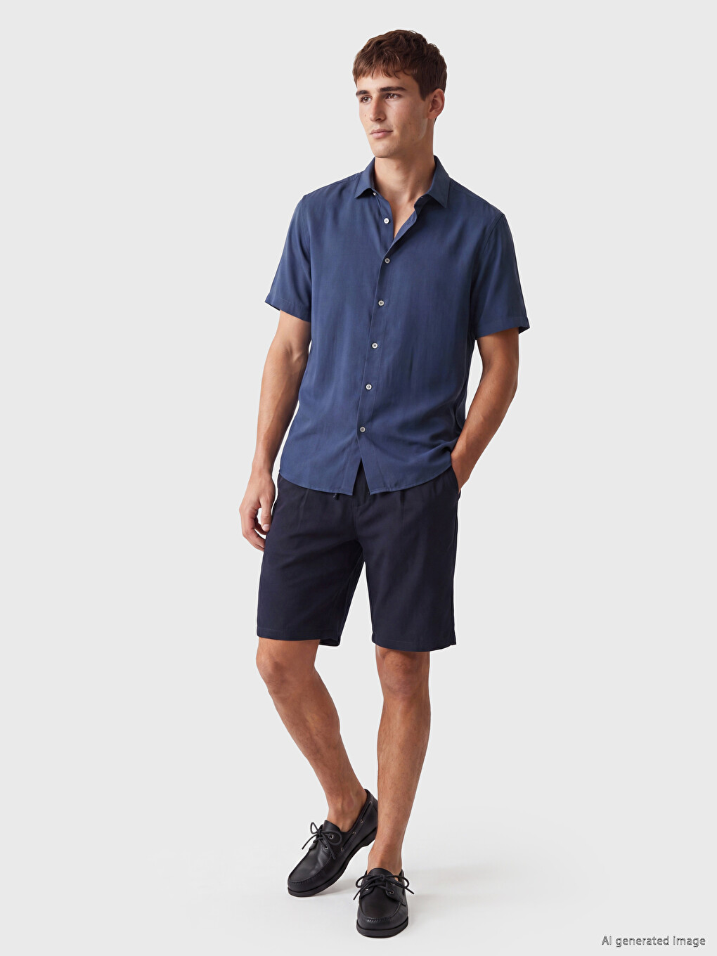Regular Fit Gabardine Men's Shorts-1