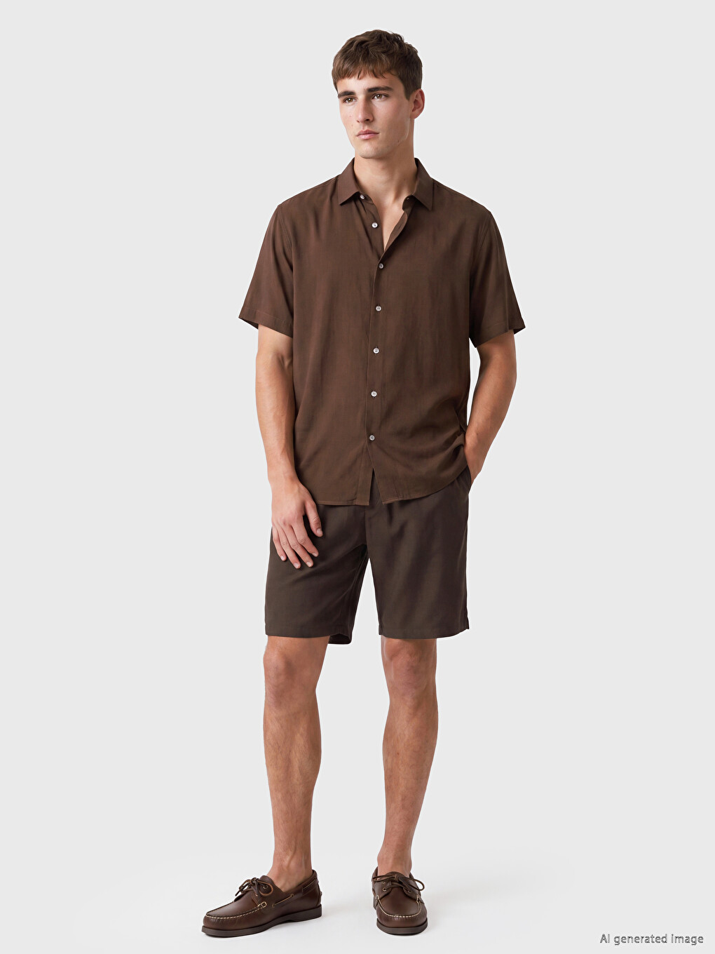 Man Brown Shirt-1