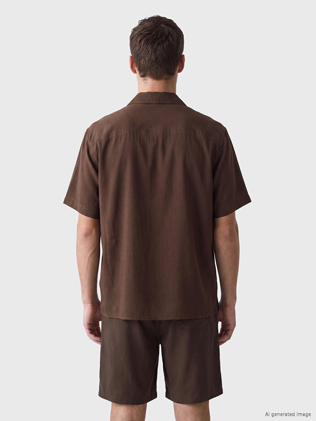 Man Brown Shirt-3