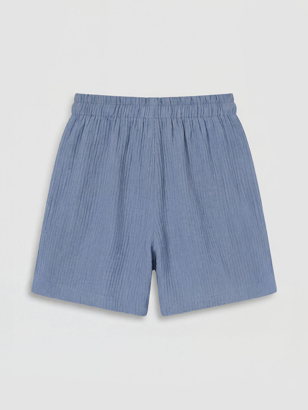Mavi Müslin Kız Çocuk Şort-1