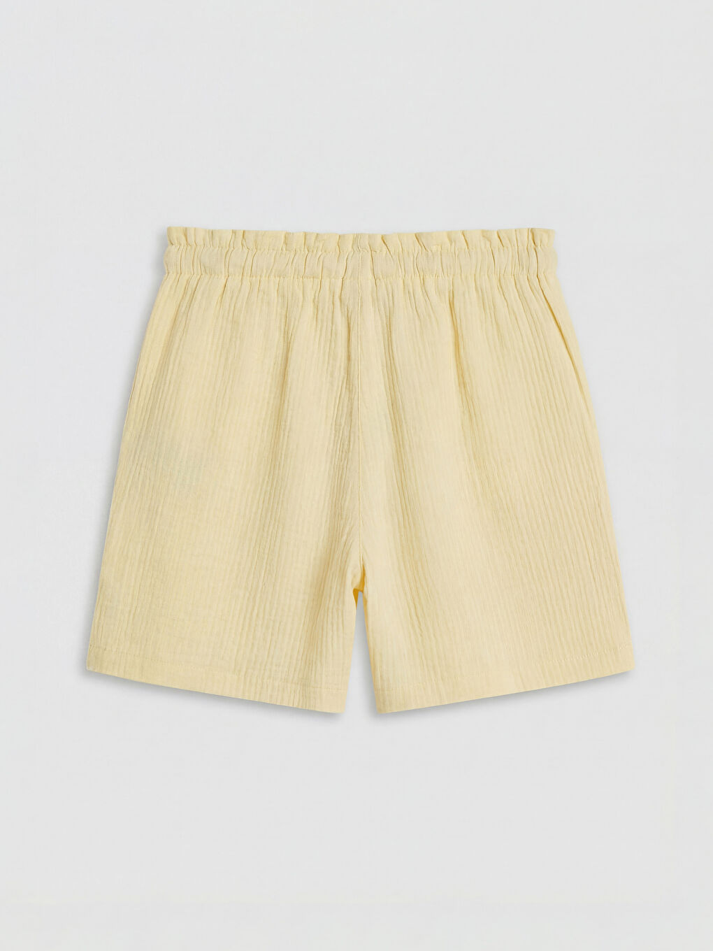 Sarı Müslin Kız Çocuk Şort-1