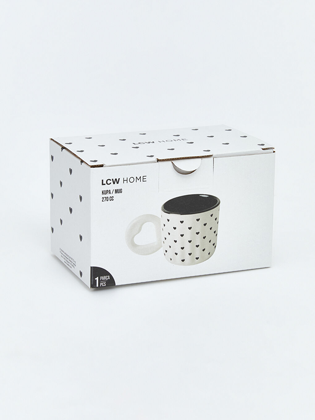 Karışık Kalp Desenli Porselen Kupa 270 ml-2