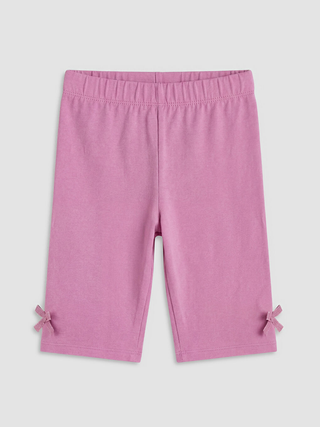 Ekru Fiyonklu Kız Çocuk Şort Tayt 2'li-1