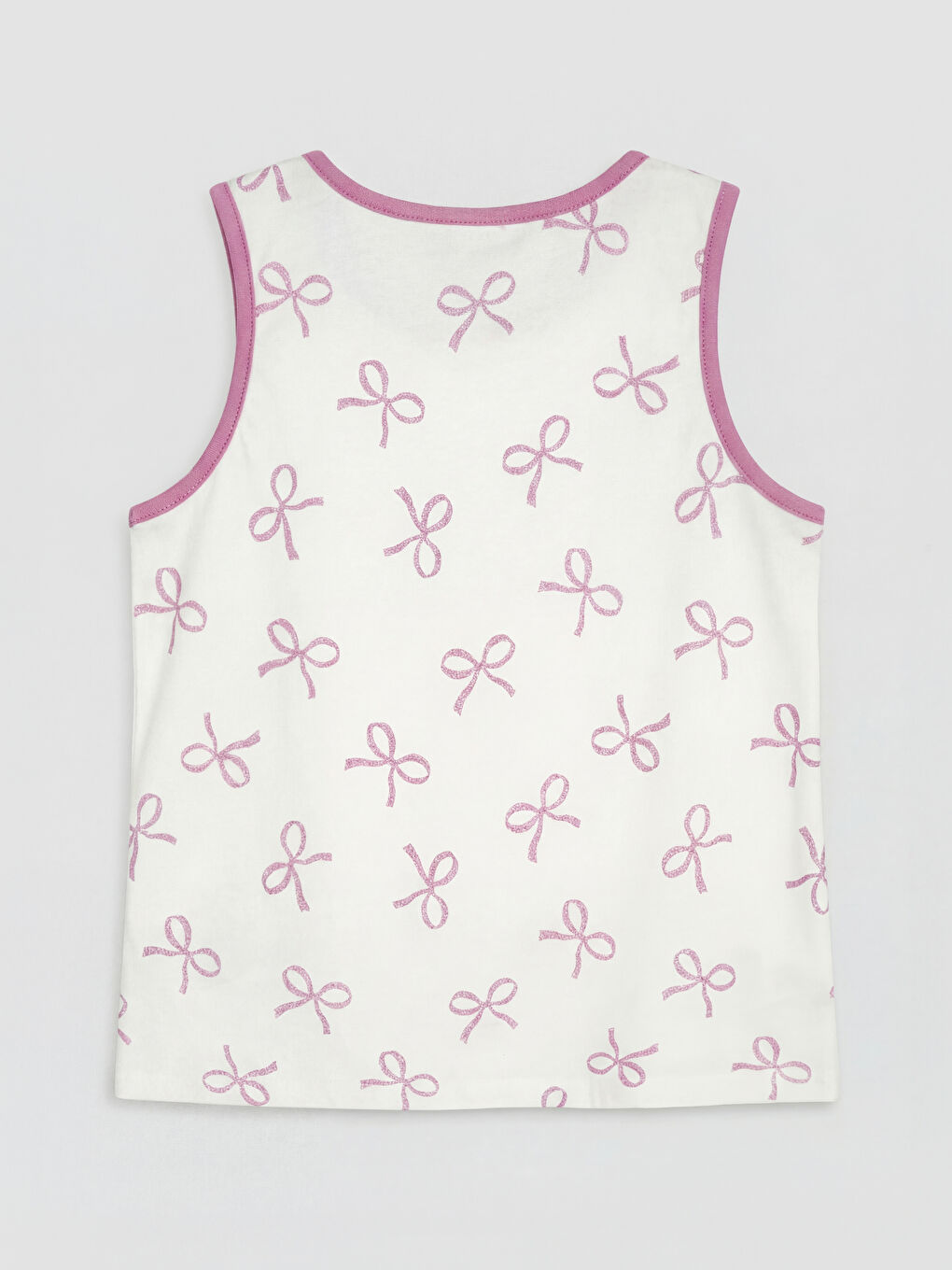 Mor Fiyonk Baskılı Kız Çocuk Atlet 2'li-5