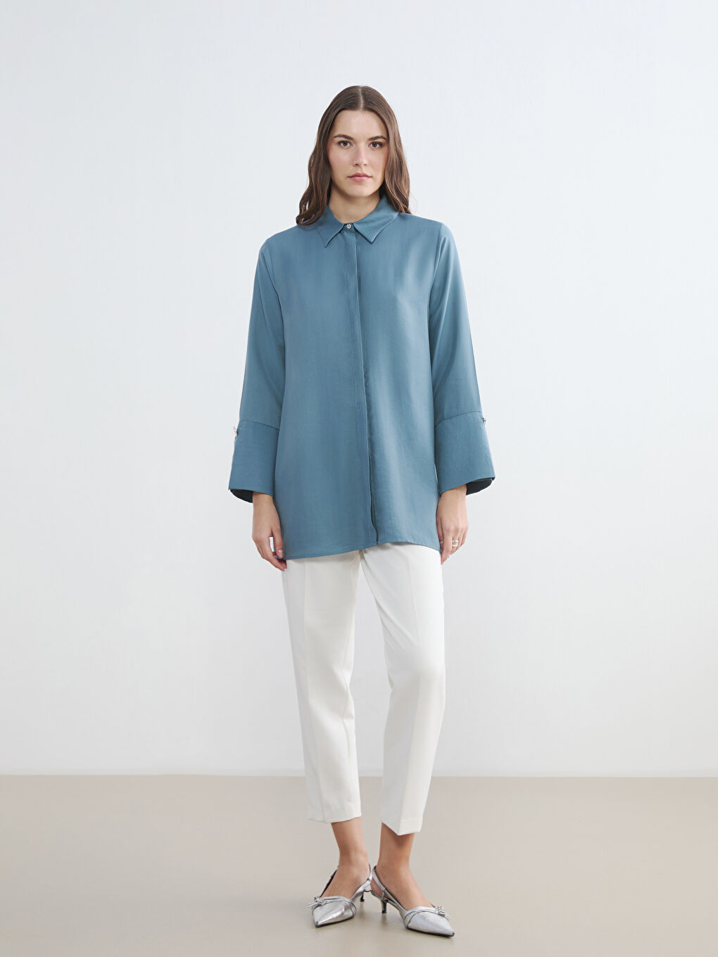 Oversized Modal Blend Women's Shirt Tunic-1