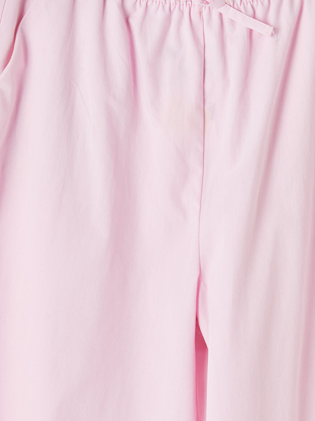 Pembe Loose Fit Kız Çocuk Geniş Paça Poplin Pantolon-2
