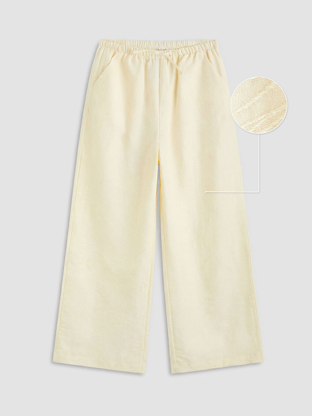 Bej Kız Çocuk Armürlü Pantolon