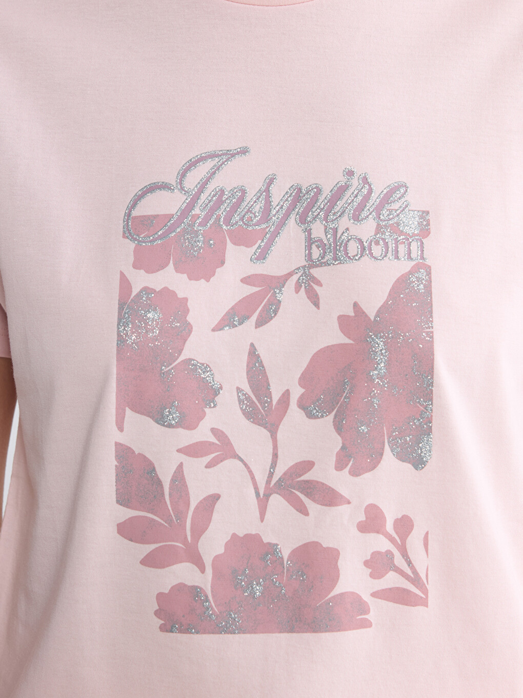 Женска Печатена Маица Со Округол Врат-2