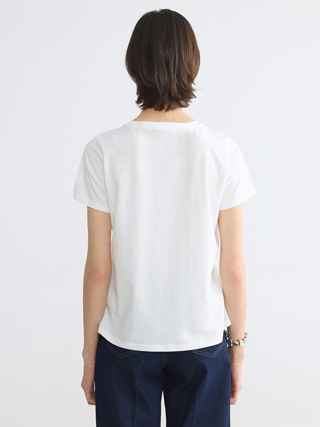 Woman White T-Shirt-3