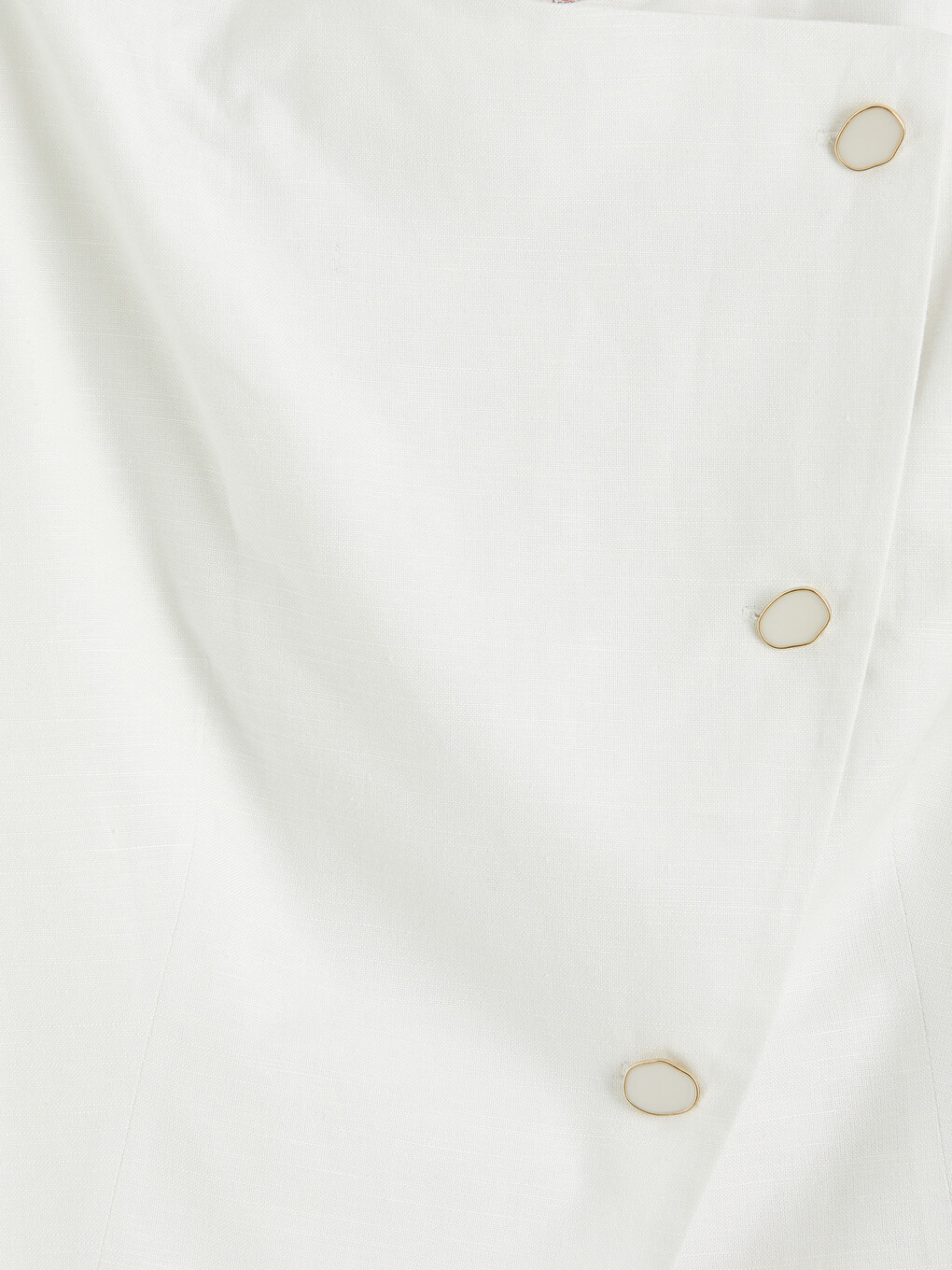 Crew Neck Linen Blend Women's Classic Waistcoat-6