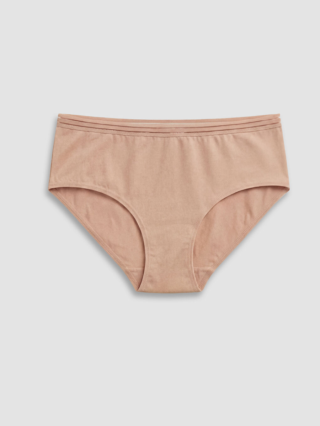 Pembe Düz Hipster Külot 3'lü-3