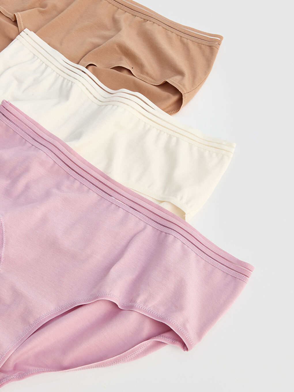 Pembe Düz Hipster Külot 3'lü-5