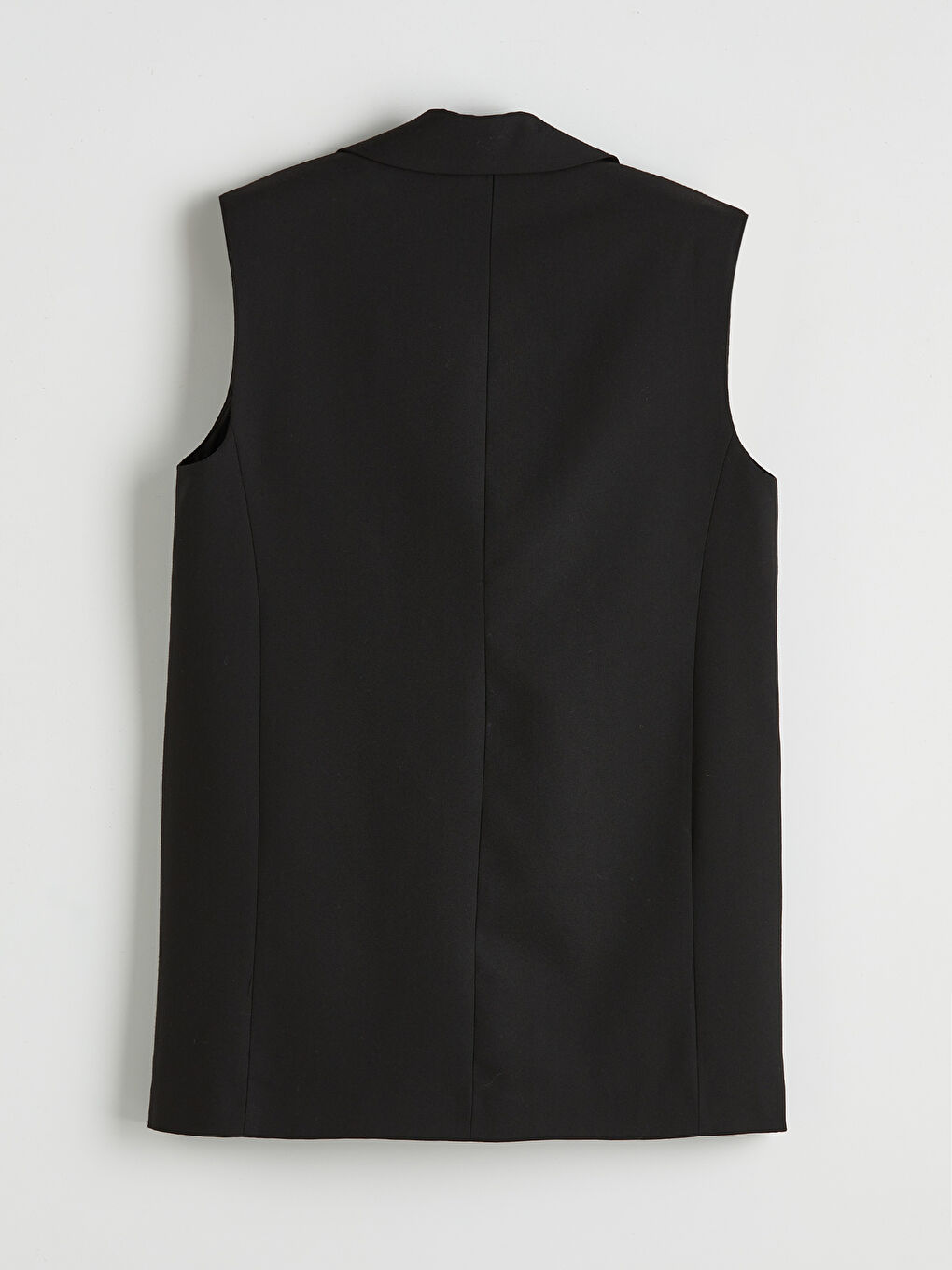 Siyah Kruvaze Yaka Kadın Klasik Yelek-5