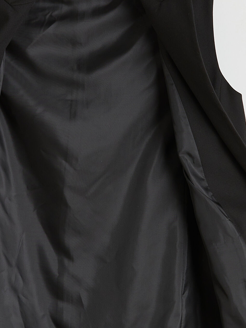 Siyah Kruvaze Yaka Kadın Klasik Yelek-6