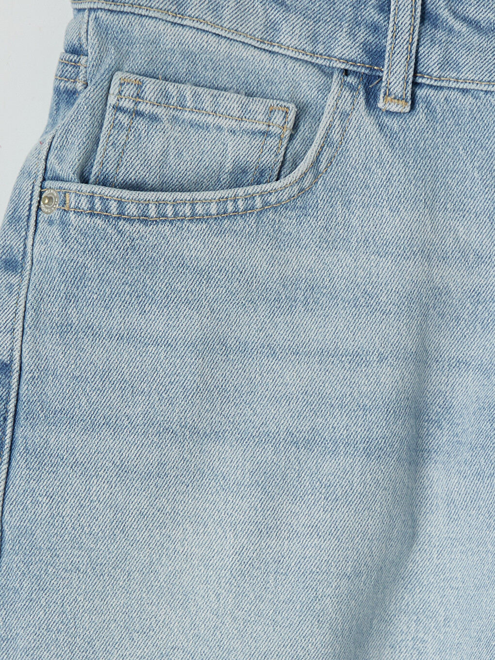 İndigo Regular Fit Kadın Jean Şort-1
