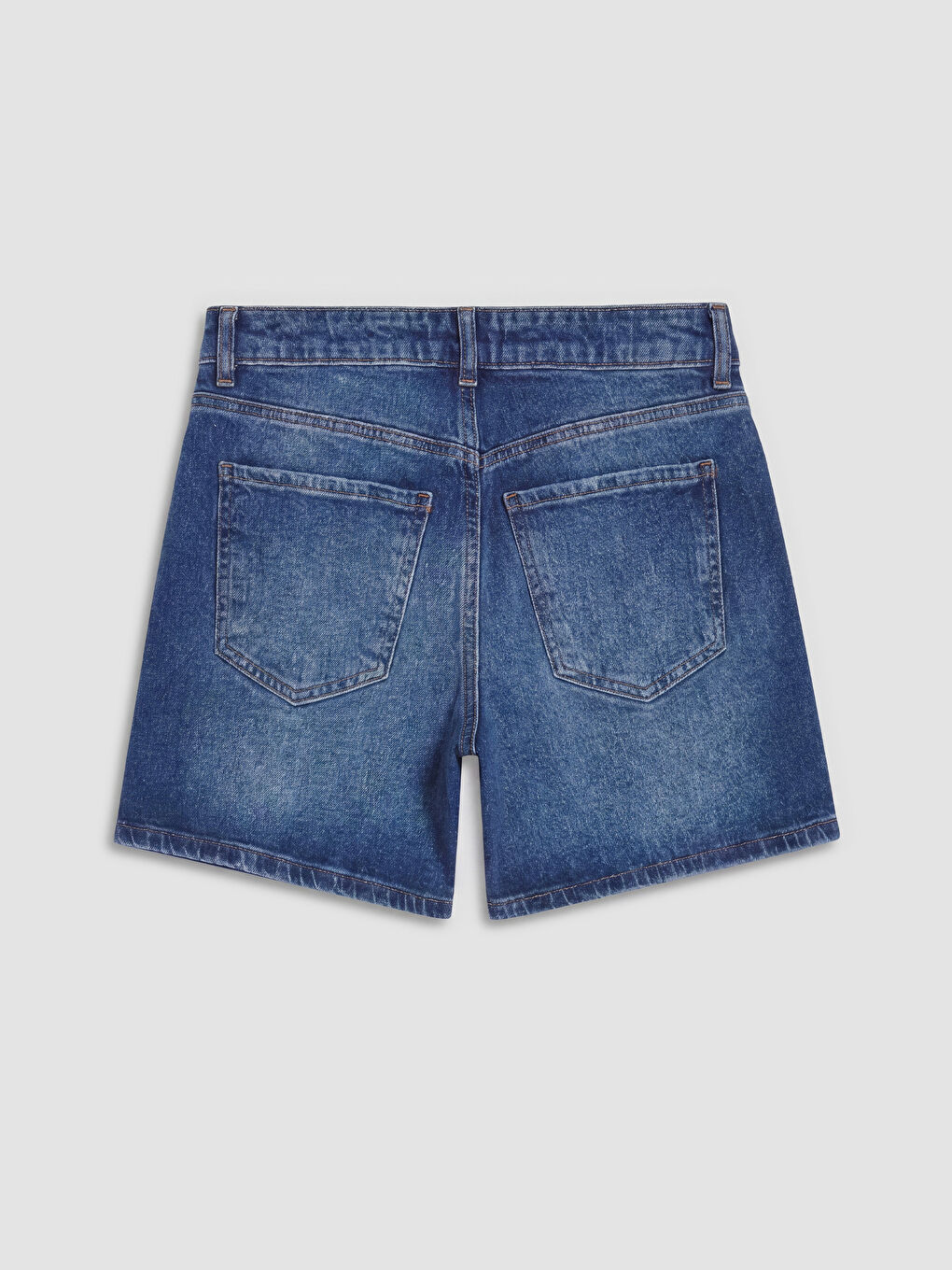 İndigo Regular Fit Kadın Jean Şort-1