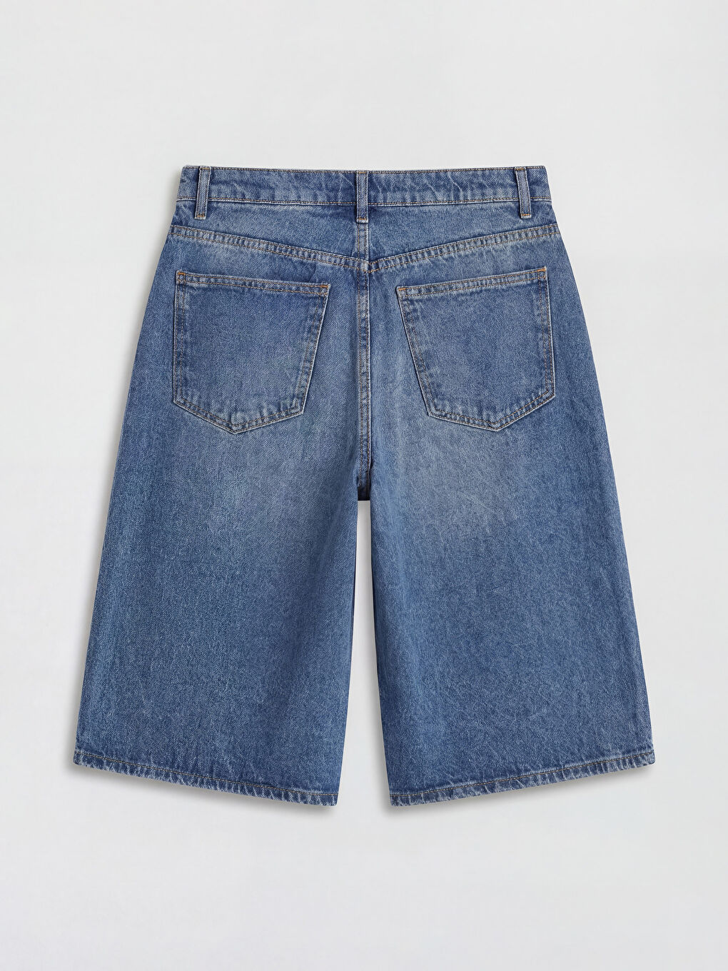 İndigo Bermuda Fit Kadın Jean Şortolon-1