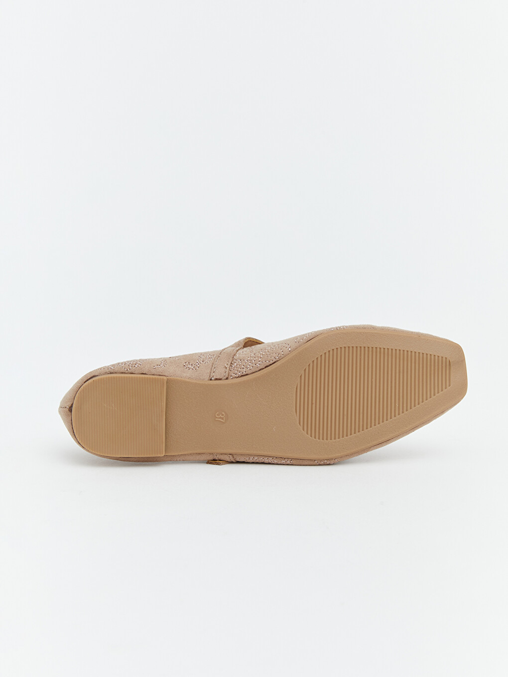 Embroidered Buckle-detail Women's Ballet Flats-1