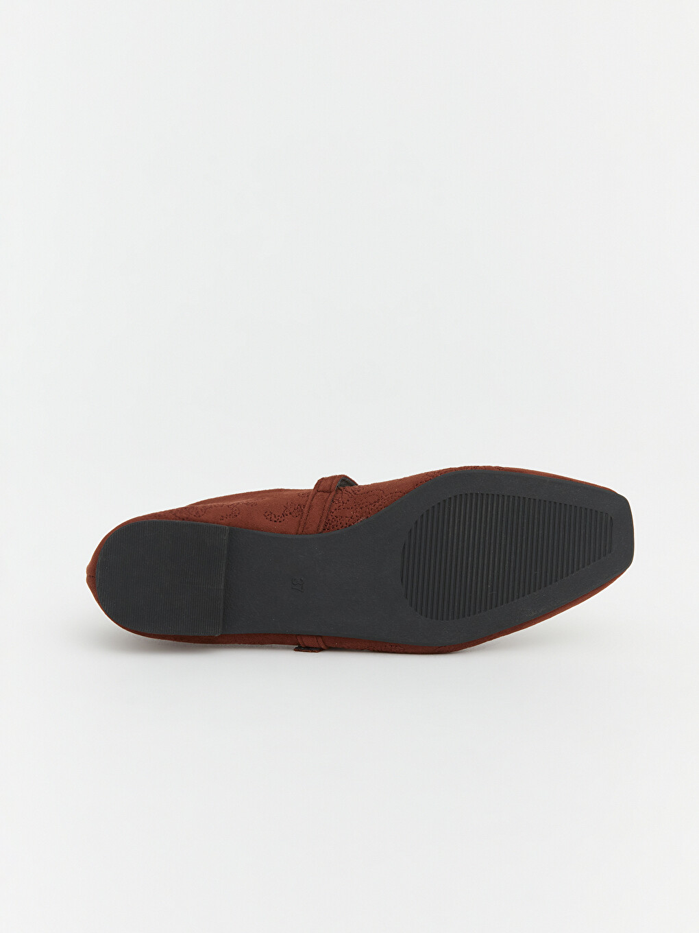 Embroidered Buckle-detail Women's Ballet Flats-1