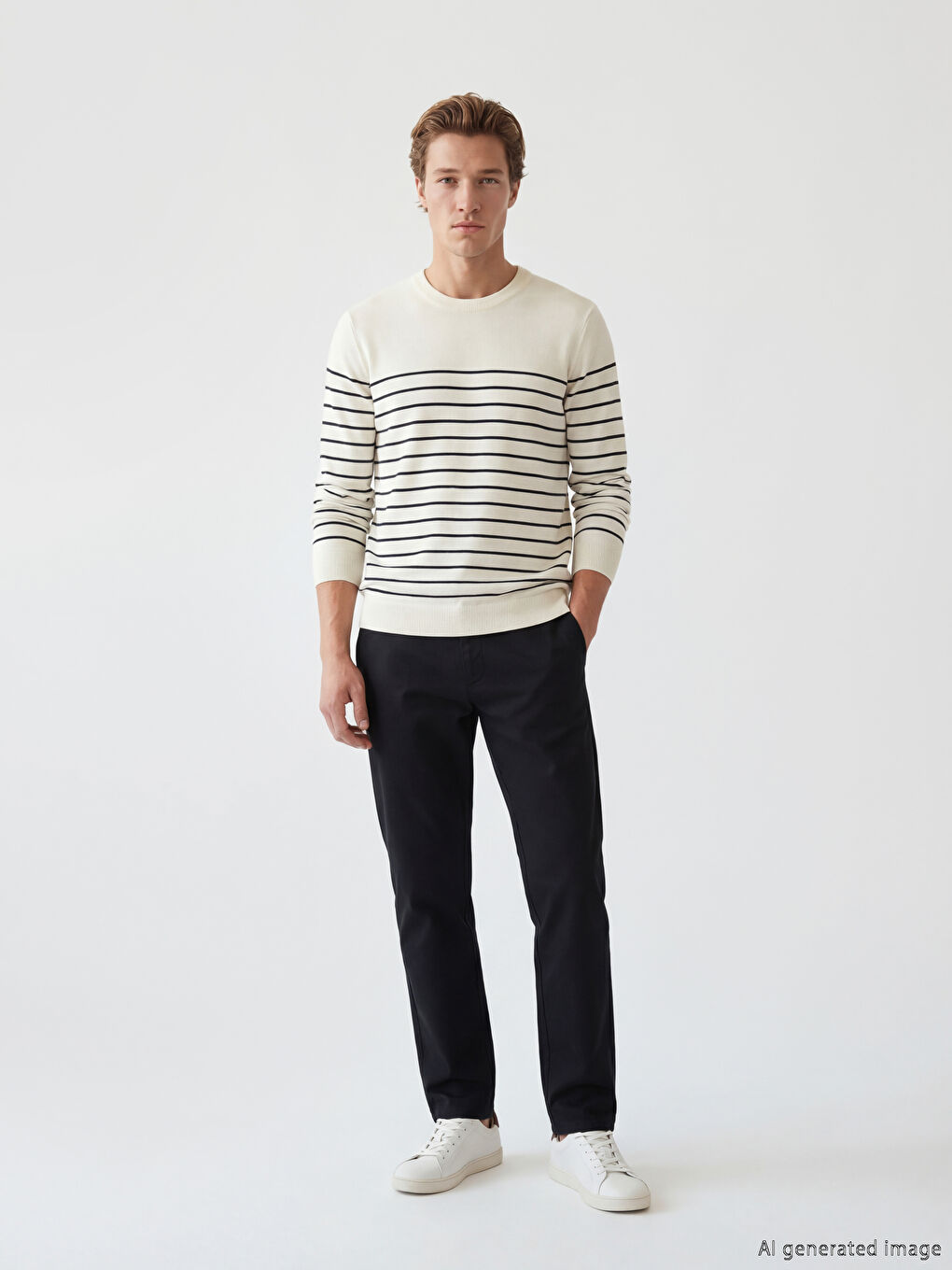 Siyah Standart Kalıp Erkek Pantolon