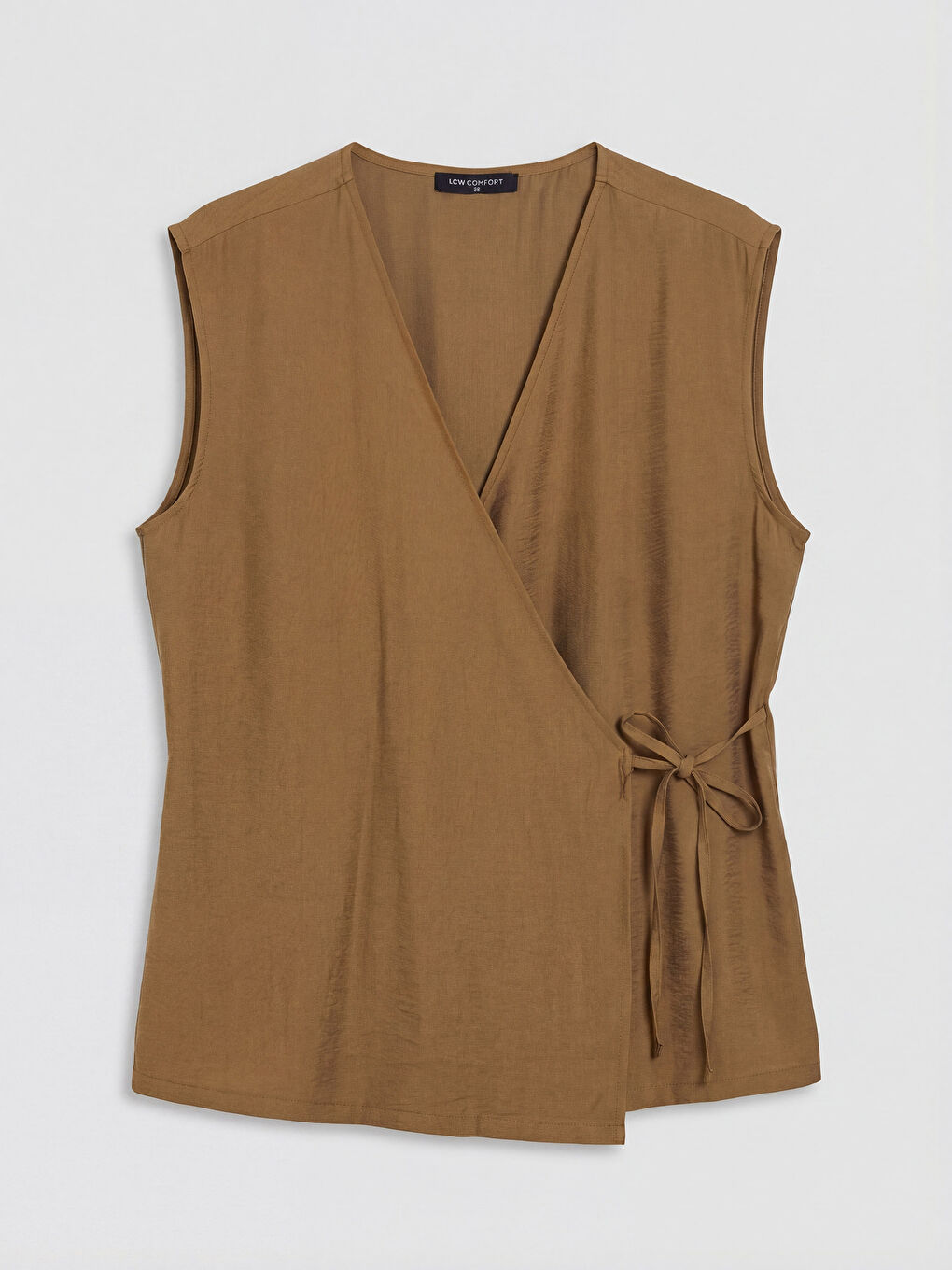 Yeşil Kruvaze Yaka Bluz