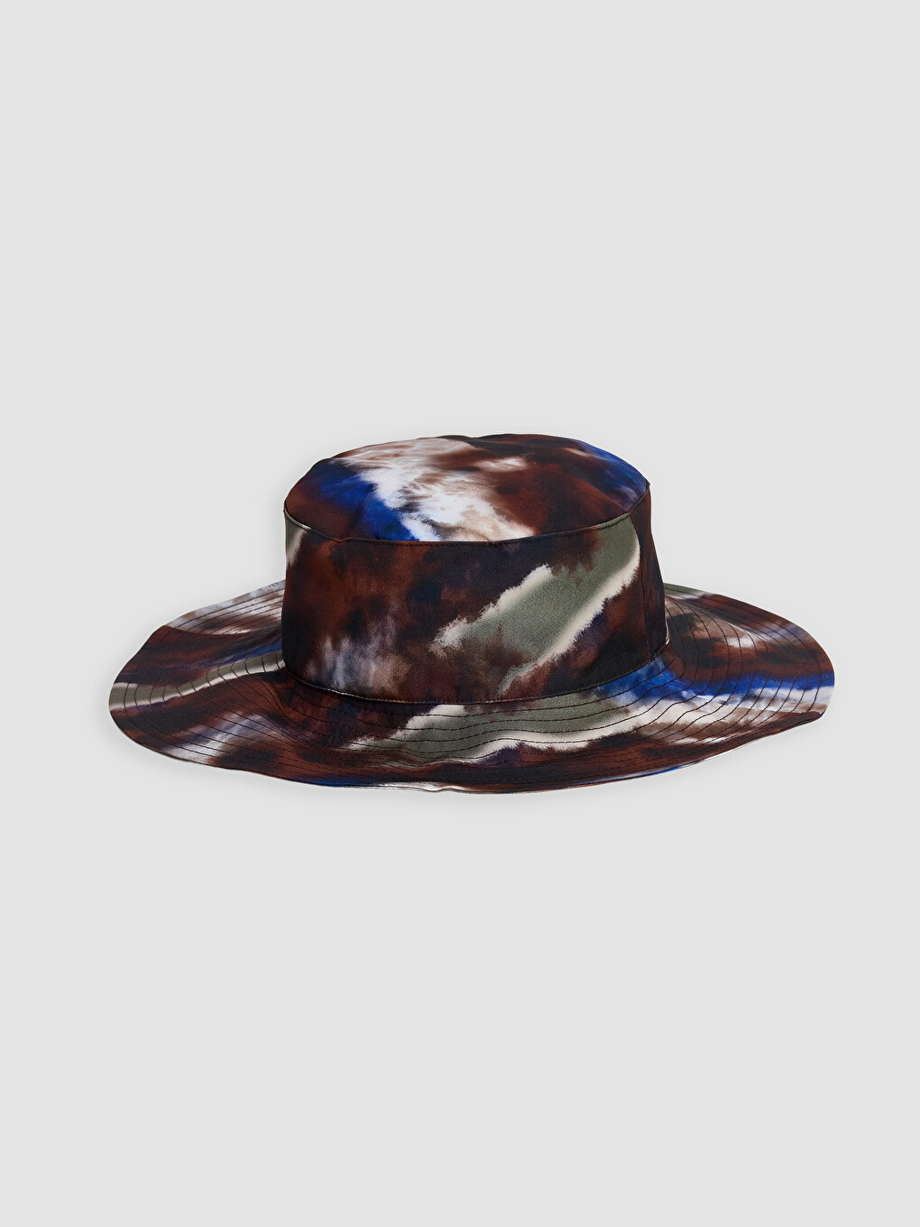 Siyah Dik Yaka Batik Desenli Kadın Tesettür Mayo-12